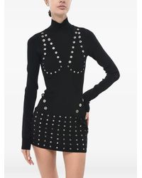 Off-White c/o Virgil Abloh - Eyelet-Embellished Knit Mini Dress - Lyst