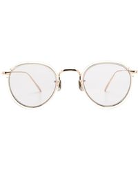 Eyevan 7285 - Round-Frame Mirrored-Lenses Sunglasses - Lyst