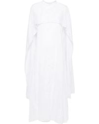 Jil Sander - Cape-Embellished Midi Dress - Lyst