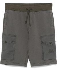 C.P. Company - Diagonal Fleece Cargo Shorts - Lyst