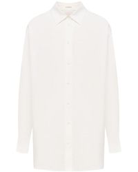 12 STOREEZ - Button-Up Linen Shirt - Lyst