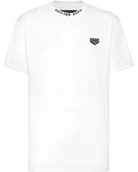 Philipp Plein - T-Shirt mit Logo-Schild - Lyst