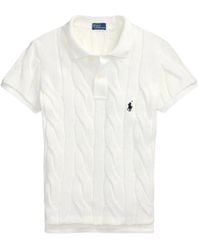 Polo Ralph Lauren - Cable-Knit Polo Top - Lyst
