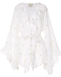 Bambah Ruffled Mini Dress - White