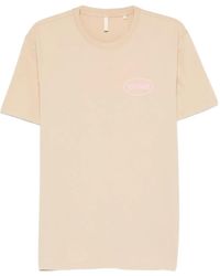 sunflower - Katoenen T-Shirt Met Ovalen Logo - Lyst
