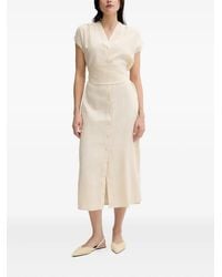 Pedro Del Hierro Madrid - Abito Midi Con Cintura - Lyst