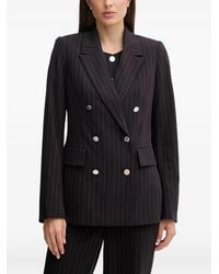 DKNY - Pinstripe Double-Breasted Blazer - Lyst