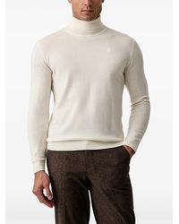 KARL LAGERFELD - Roll-Neck Logo-Embroidered Sweater - Lyst