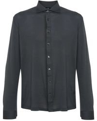 Barba Napoli - Cutaway-Collar Cotton Shirt - Lyst