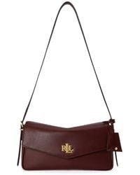 Ralph Lauren - Logo-Plaque Leather Shoulder Bag - Lyst