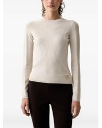 ARMANI EXCHANGE - Pull À Panneaux Côtelés Et Patch Logo - Lyst