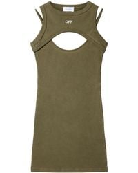 Off-White c/o Virgil Abloh - Ribbed Cut-Out Dress - Lyst