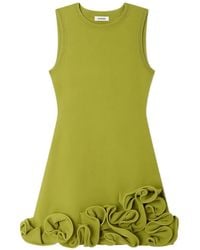 Sandro - Ruffled Knitted Mini Dress - Lyst