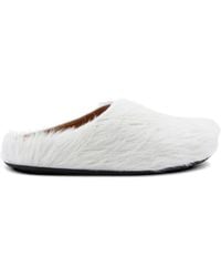 Marni - Long Hair Calfskin Fussbett Sabot - Lyst