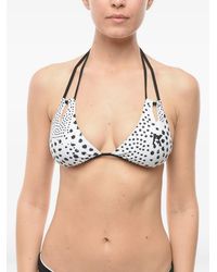 KARL LAGERFELD - Printed Cut-Out Bikini Top - Lyst