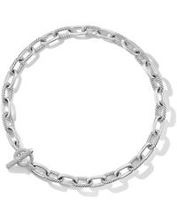 David Yurman - Sterling Dy Madison Diamond Necklace (11Mm) - Lyst