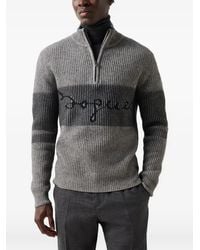 Bogner - Yak Troyer Loris Logo-Jacquard Ribbed-Knit Sweater - Lyst