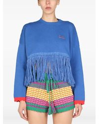 Gallo - Fringed Long-Sleeves Sweater - Lyst