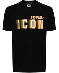 DSquared² - T-shirt Met Icon-logoprint - Lyst