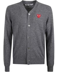 COMME DES GARÇONS PLAY - Cardigan À Col V - Lyst