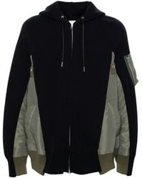 Sacai - Sudadera Con Capucha Y Diseño Colour Block - Lyst