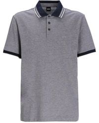BOSS - Embroidered-Logo Cotton Polo Shirt - Lyst