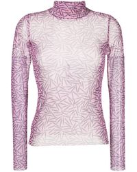 Viktor & Rolf - Semi-Sheer Logo-Print Top - Lyst