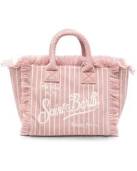 MC2 Saint Barth - Fringed Striped Beach Bag - Lyst