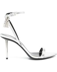 Tom Ford - Padlock Metallic Leather Sandals - Lyst