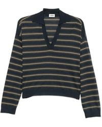 DRYKORN - Striped V-Neck Top - Lyst