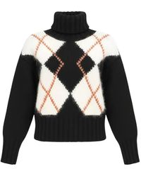 Isaia - Argyle-Pattern Roll-Neck Sweater - Lyst
