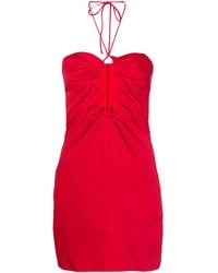 Cult Gaia - Vestido corto Laura con cuello halter - Lyst