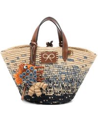Anya Hindmarch - Small Bow-Detail Woven Tote Bag - Lyst
