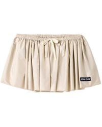 Miu Miu - Technical Pongé Miniskirt - Lyst