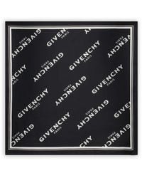 Givenchy - Small Shadow Logo-Print Silk Scarf - Lyst