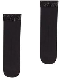 Wolford - Liquid Metal Embellished Socks - Lyst