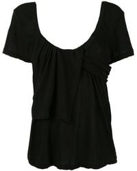 Unravel Project - Panelled Scoop Neck T-Shirt - Lyst