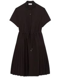 Lacoste - Pleated Midi Dress - Lyst