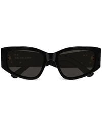 Balenciaga - Logo Geometric Sunglasses - Lyst