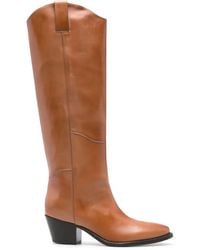 P.A.R.O.S.H. - Knee-High Leather Boots - Lyst
