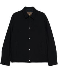 Woolrich - Geknöpfte Jacke Mit Logo-Patch - Lyst