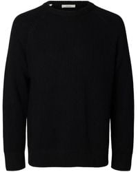 SELECTED - Ribbed-Knit Crew-Neck Sweater - Lyst