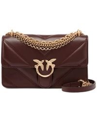 Pinko - Mini Love Bag One Chevron Quilted Shoulder Bag - Lyst