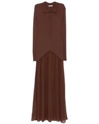 Patrizia Pepe - Ribbed-Knit Fluid-Skirt Dress - Lyst