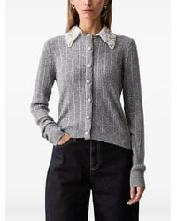 Silvian Heach - Cable-Knit Embellished Cardigan - Lyst
