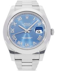 Rolex 2016 Ongedragen Datejust Ii Horloge - Blauw
