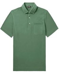 ZEGNA - Short-Sleeve Chest-Pocket Polo Shirt - Lyst