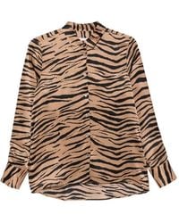 Robert Friedman - Zebra-Print Silk Shirt - Lyst