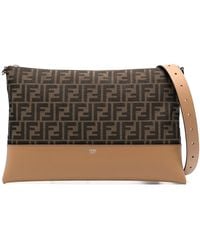 Fendi - Clutch Aus Ff-Jacquard - Lyst