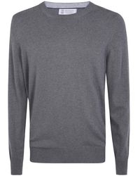 Brunello Cucinelli - Round-Neck Cashmere Sweater - Lyst